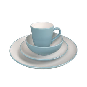 Set di stoviglie in melamina, 16 pezzi, blu