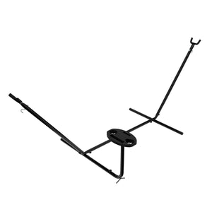 Gestell für Hängematte mit Getränkehalter 300 x 120 cm schwarz