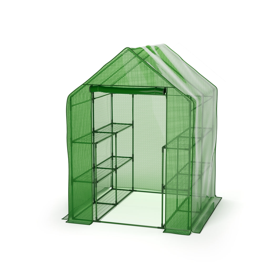 Gewächshaus 143 x 143 x 195 cm mit 6 Ablagen