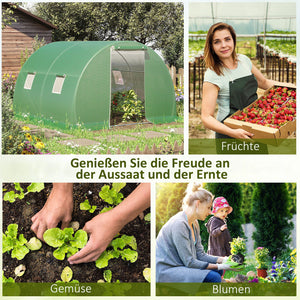 Gewächshaus 3x3x2m Folientunnel Tomatenhaus