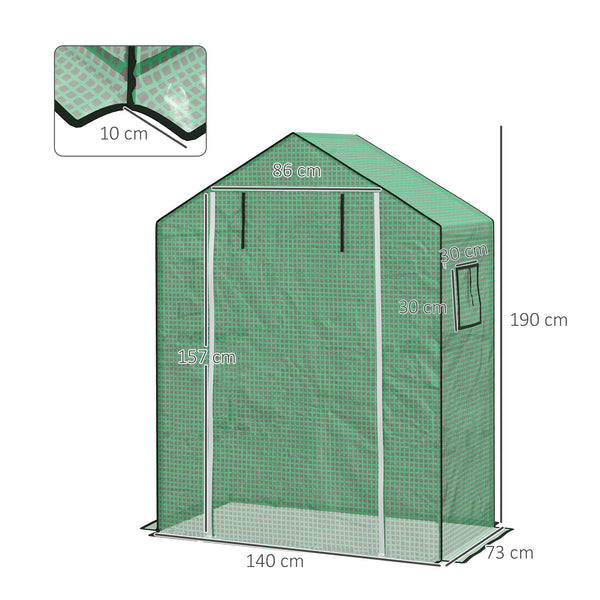 Gewächshaus Blache 143x70x190cm Ersatz-Folie für Gewächshaus
