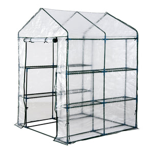 Gewächshaus Treibhaus mit Ablagen 143x143x195cm