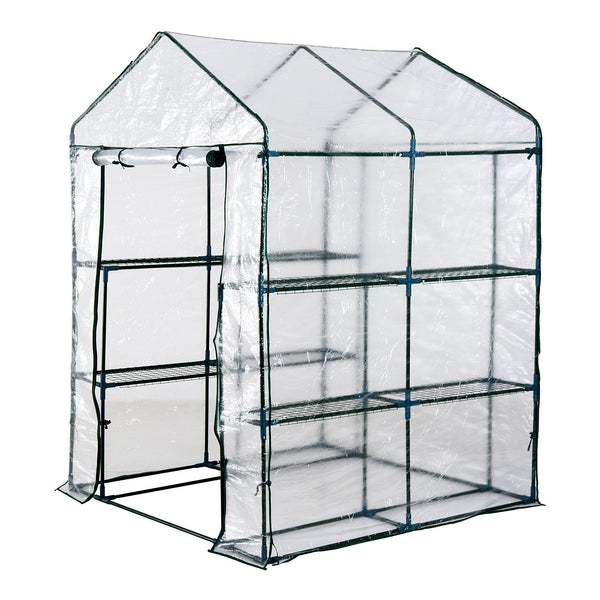 Gewächshaus Treibhaus mit Ablagen 143x143x195cm