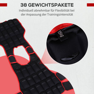Gewichtsweste 20kg mit doppelten Gurten Trainingsweste Laufweste
