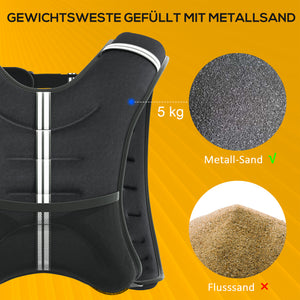 Gewichtsweste 5kg Trainingsweste Laufweste