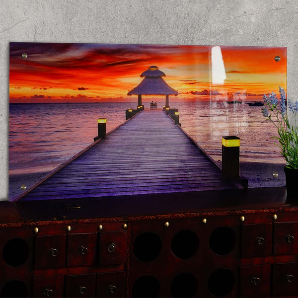 Glasbild T115 Poster Motiv 50x100cm ~ Steg