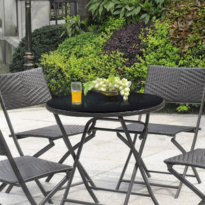 Glasplatte Glasgow D:80 cm Schwarz