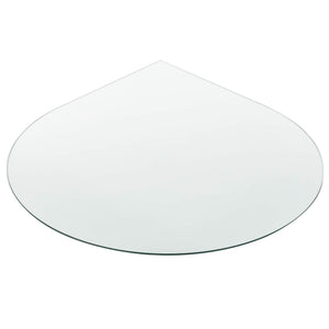 Glasplatte Glasgow Tropfenform Ø 90 cm