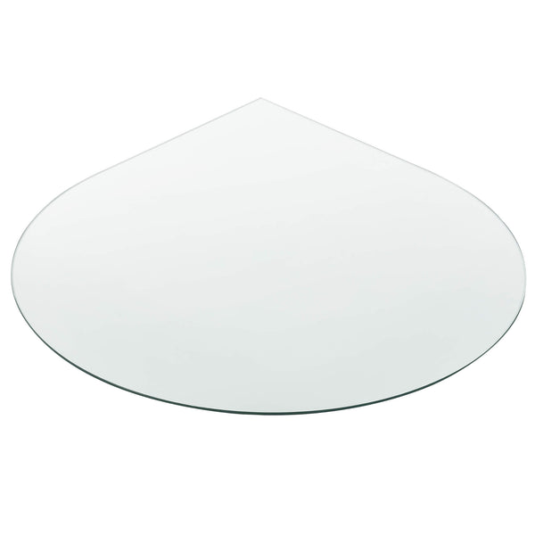 Glasplatte Glasgow Tropfenform Ø 90 cm