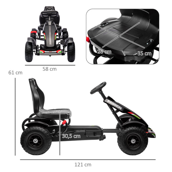 Gokart Kinderfahrzeug mit verstellbarem Sitz 5-12 Jahre