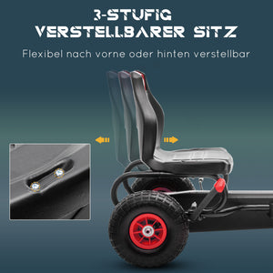 Gokart Kinderfahrzeug mit verstellbarem Sitz 5-12 Jahre