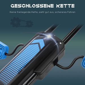 Gokart mit Gummireifen mit verstellbarem Sitz ab 5 Jahren Blau