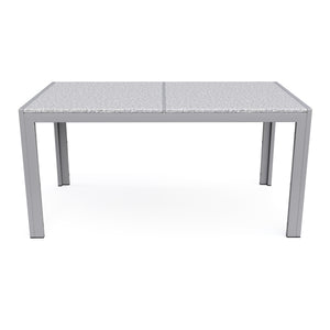 Granittisch 140 x 80 x 75 cm grau