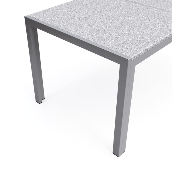 Granittisch 140 x 80 x 75 cm grau