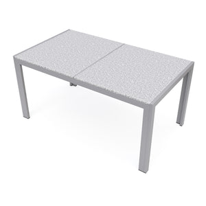 Granittisch 140 x 80 x 75 cm grau