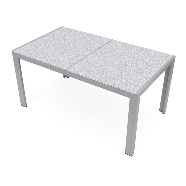 Granittisch 140 x 80 x 75 cm grau