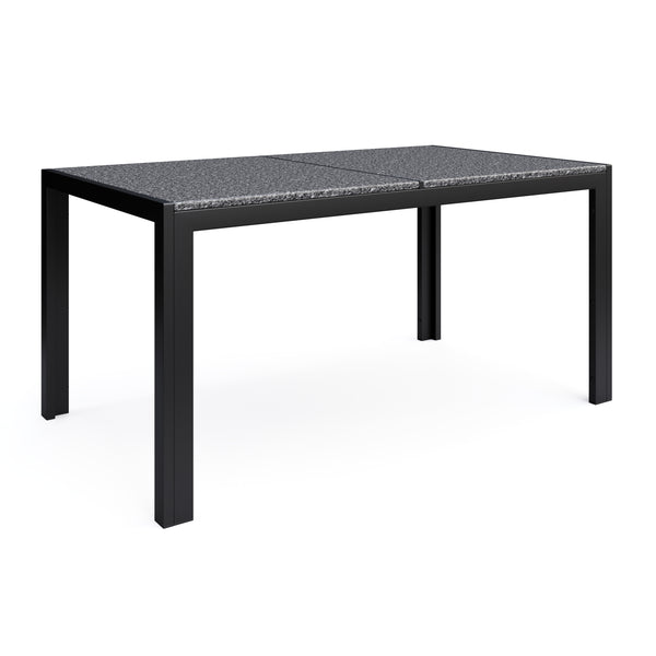 Granittisch 140 x 80 x 75 cm schwarz