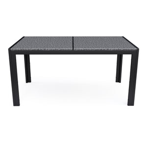 Granittisch 140 x 80 x 75 cm schwarz