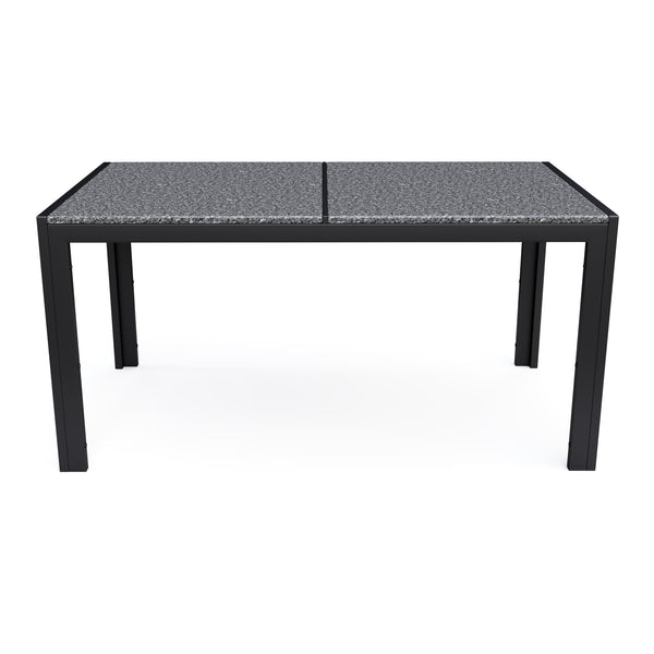 Granittisch 140 x 80 x 75 cm schwarz
