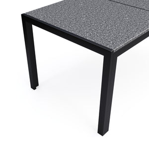 Granittisch 140 x 80 x 75 cm schwarz