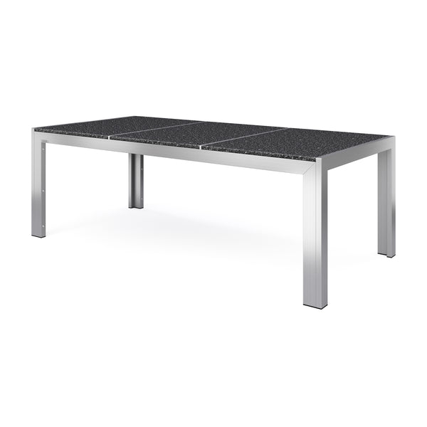 Granite table, stainless steel, 200 x 95 x 75 cm