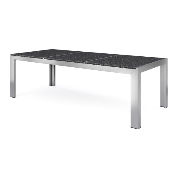 Granittisch 220 cm mit Edelstahl