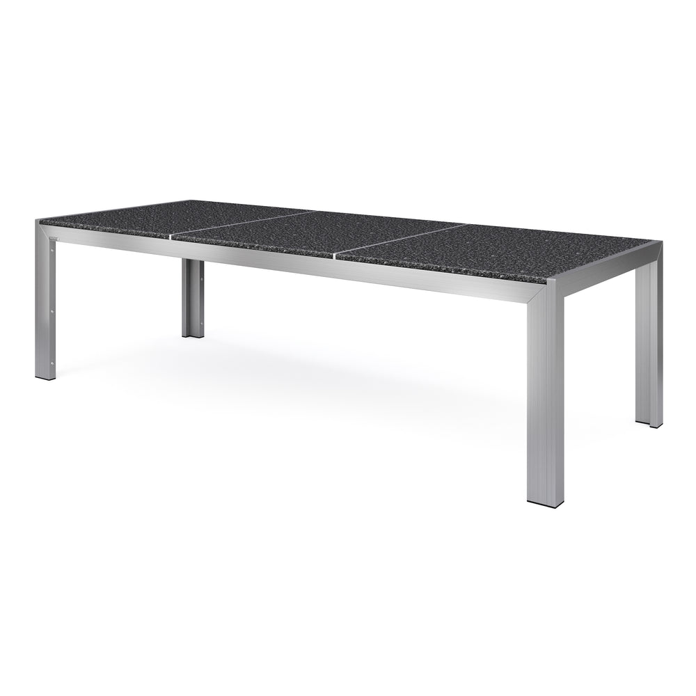 Granite table, stainless steel, 240 x 95 x 75 cm