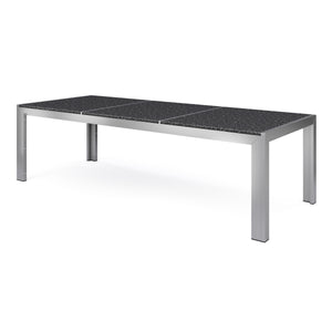 Granittisch Edelstahl 240 x 95 x 75 cm