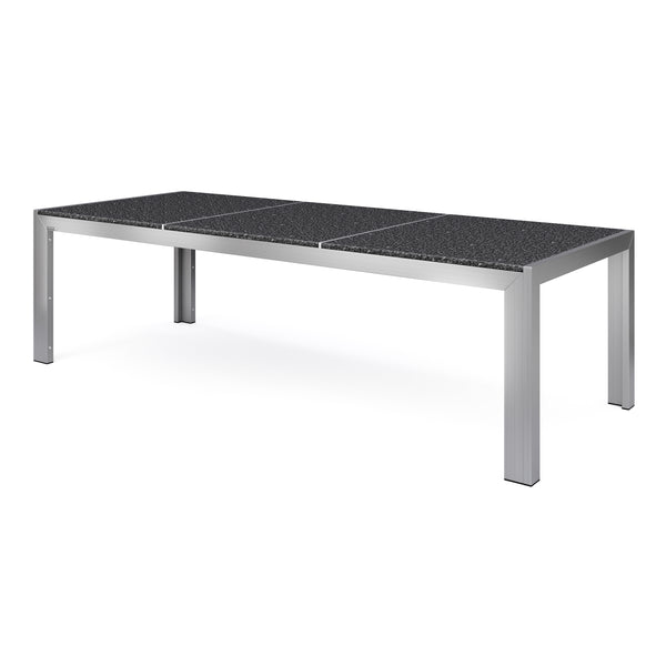 Granittisch Edelstahl 240 x 95 x 75 cm