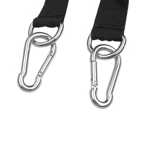 Cable pull handle including carabiner, set of 2, black