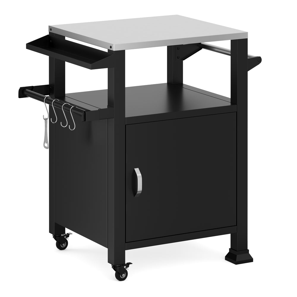Tavolino laterale Grill, 1 anta, nero
