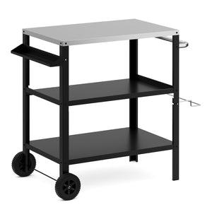Grill Beistellltisch 104 x 51 x 89 cm schwarz