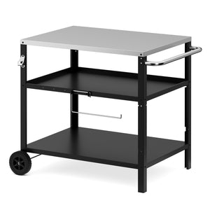 Grill Beistellltisch 113 x 64 x 84 cm schwarz