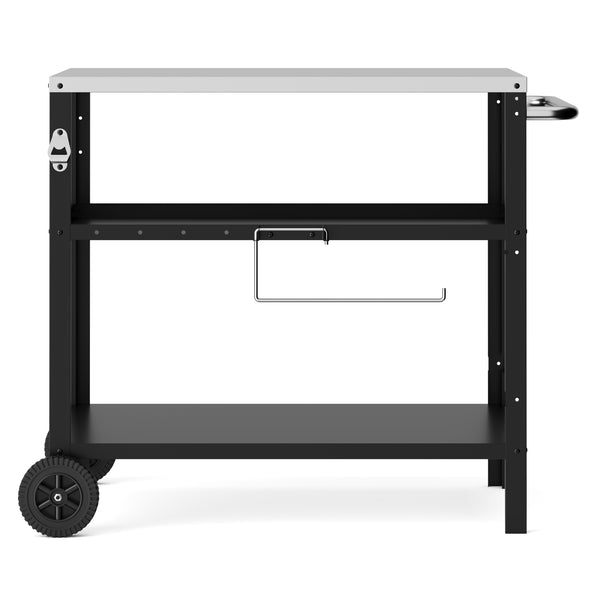 Grill Beistellltisch 113 x 64 x 84 cm schwarz