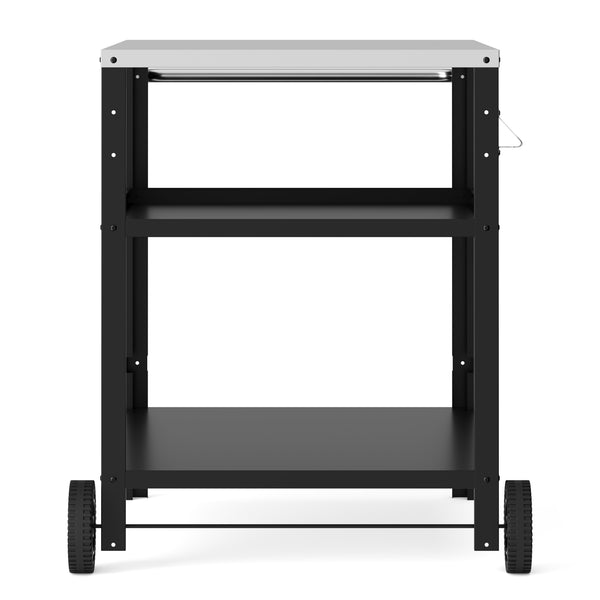 Grill Beistellltisch 113 x 64 x 84 cm schwarz
