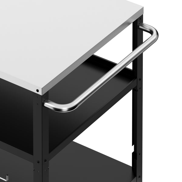 Grill Beistellltisch 113 x 64 x 84 cm schwarz