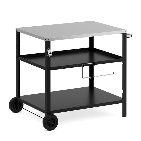 Grill Beistellltisch 113 x 64 x 84 cm schwarz
