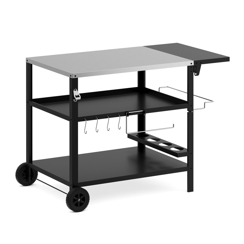 Tavolino laterale per griglia 127 x 64 x 84 cm nero