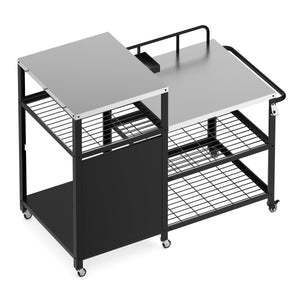 Grill Beistellltisch 135 x 70 x 107 cm schwarz