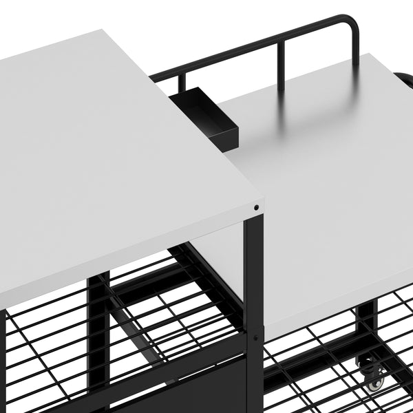 Grill Beistellltisch 135 x 70 x 107 cm schwarz
