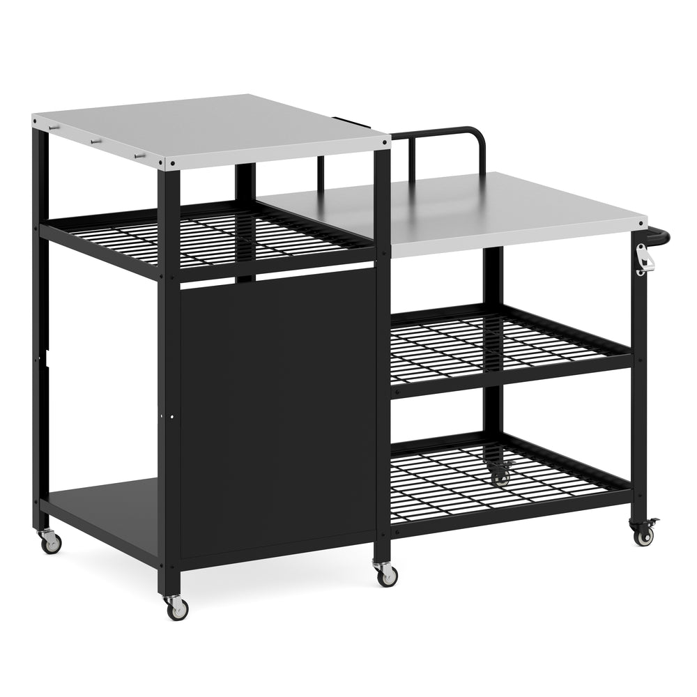 Tavolino laterale per griglia 135 x 70 x 107 cm nero