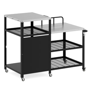 Grill Beistellltisch 135 x 70 x 107 cm schwarz