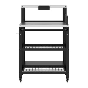 Grill Beistellltisch 135 x 70 x 107 cm schwarz
