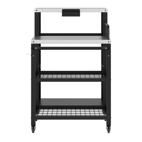 Grill Beistellltisch 135 x 70 x 107 cm schwarz