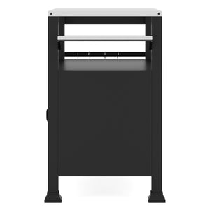 Grill Beistellltisch 2-türig schwarz