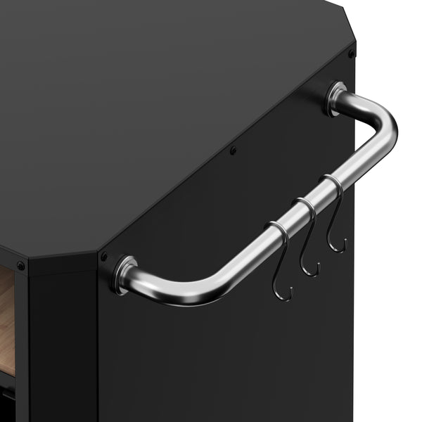 Grill Beistellltisch 60 x 60 x 81 cm schwarz