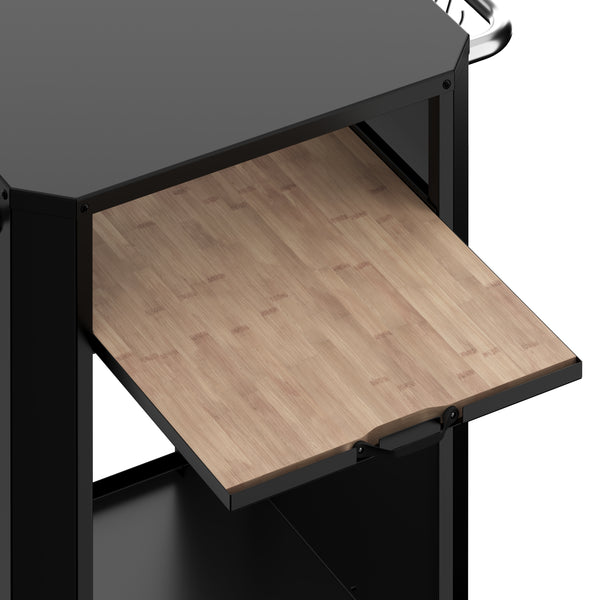 Grill Beistellltisch 60 x 60 x 81 cm schwarz