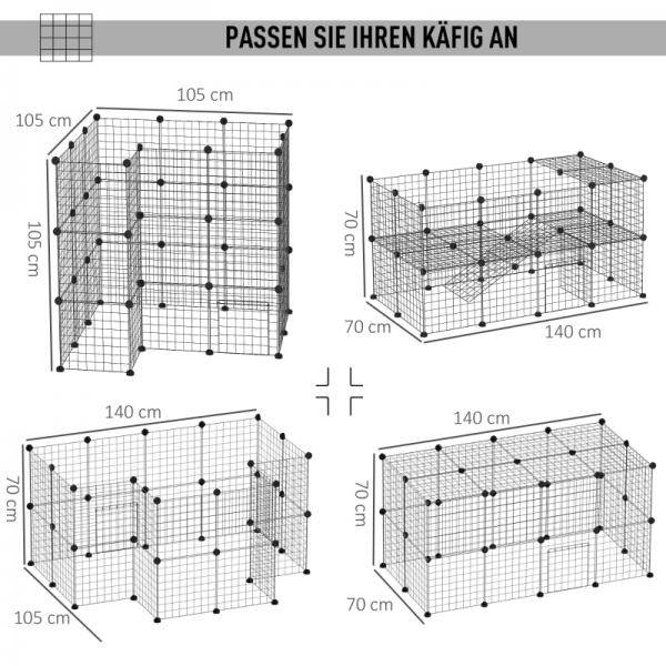 Freigehege Laufgitter DIY Welpenlaufstall Gittergehege für Kleintier