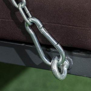 Hollywoodschaukel, für 3 Personen, verstellbares Sonnendach, bis 270 kg, braun