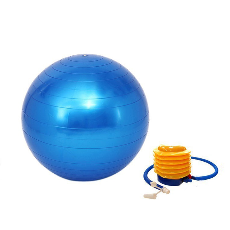 Exercise ball 55 cm blue incl. pump